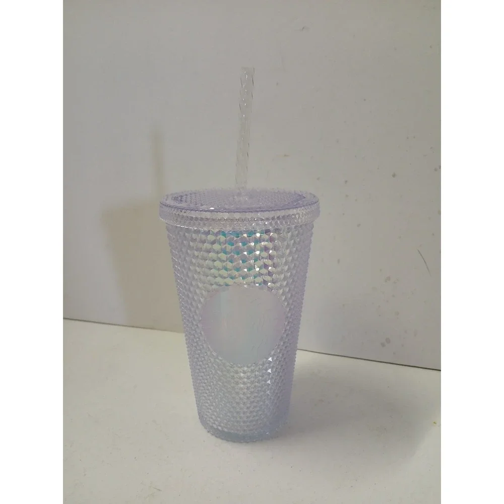 Starbucks Summer 2023 Unicorn Iridescent‎ Bling Studded 16oz Cold Tumbler